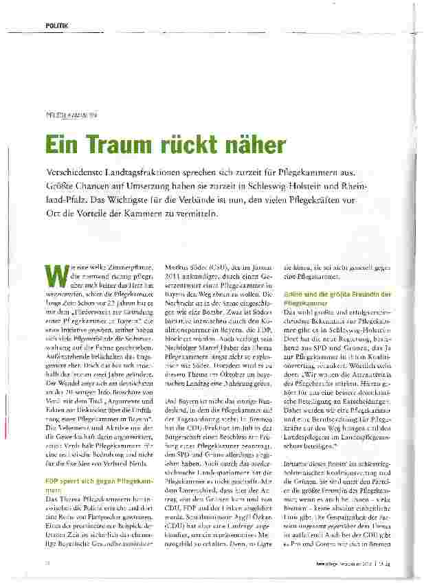 Vorschauseite 1: Ein Traum rückt näher