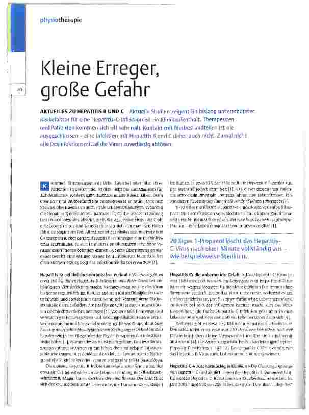 Vorschauseite 1: Kleine Erreger, große Gefahr