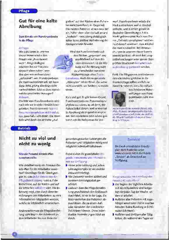 Vorschauseite 4: Magazin für die Pflegedienstleitung
