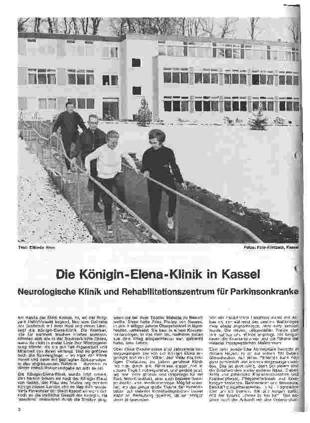 Vorschauseite 1: Die König-Elena-Klinik in Kassel Neurologische Klinik und Rehabilitationszentrum für Parkinsonkranke