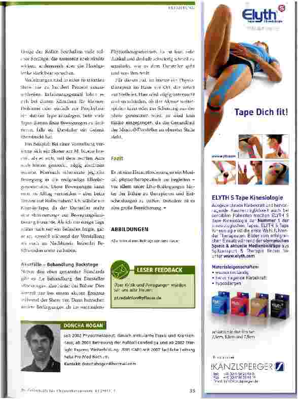 Vorschauseite 4: Physiotherapeutische Begleitung von Musical-Darstellern