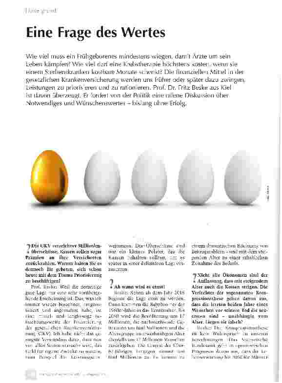 Vorschauseite 1: Eine Frage des Wertes