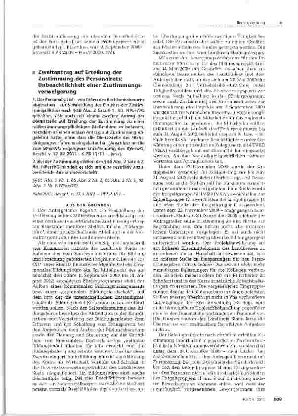 Vorschauseite 2: Mitbestimmung beim Absehen von der Ausschreibung