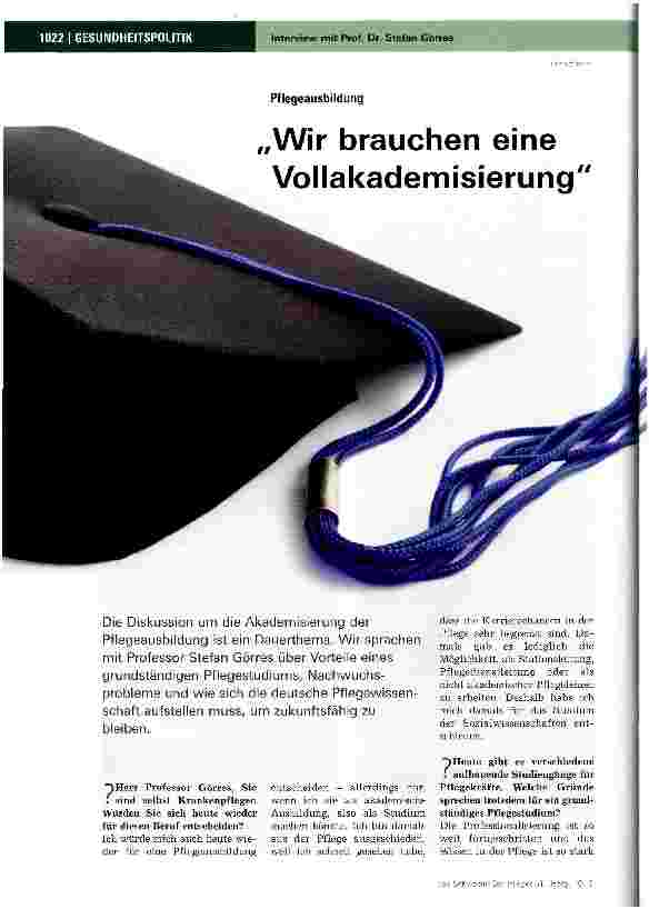 Vorschauseite 1: Wir brauchen eine Vollakademisierung