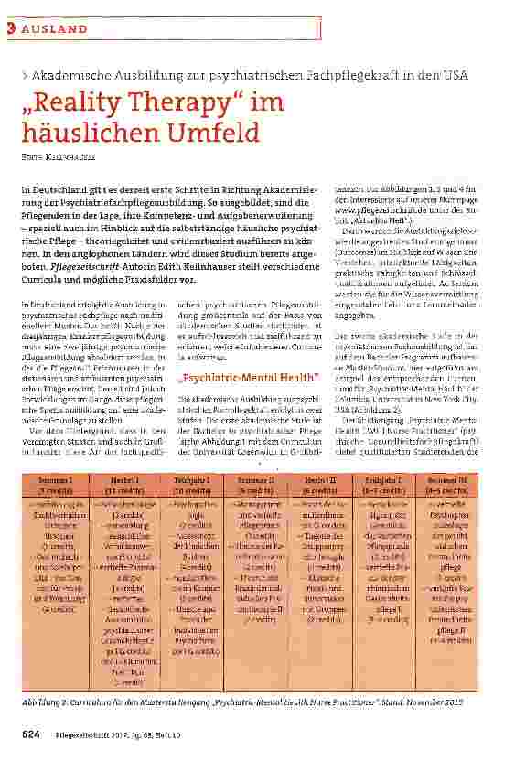 Vorschauseite 1: „Reality Therapy im häuslichen Umfeld