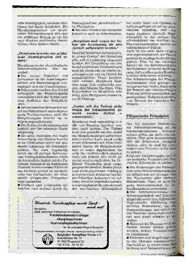 Vorschauseite 3: Onkologischer Schmerz - aus der Sicht der Pflege 5. Folge: Pflegerische Aufgaben in der Tumorschmerztherapie