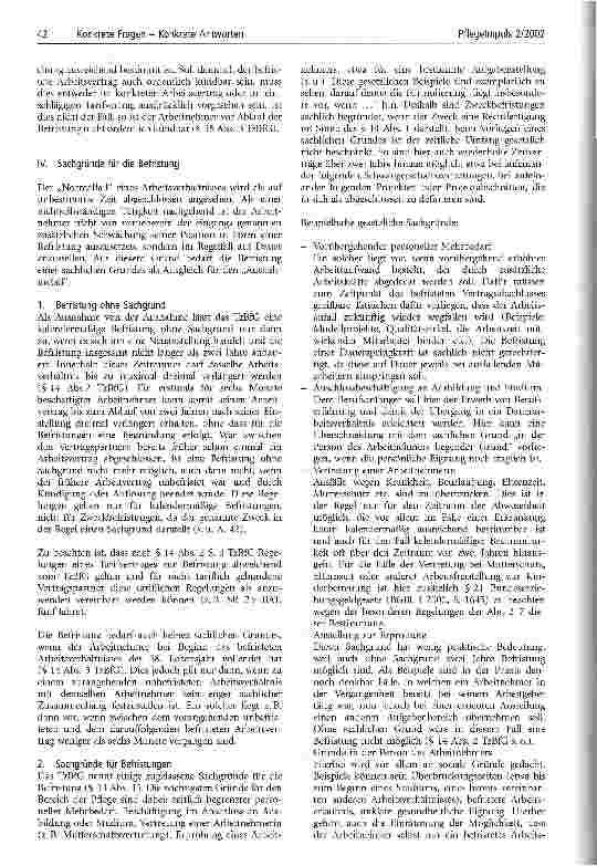 Vorschauseite 2: Möglichkeiten von zeitlich befristeten Arbeitsverträgen Regelungen nach dem Gesetz über Teilzeitarbeit und befristete Arbeitsverträge (TzBfG)