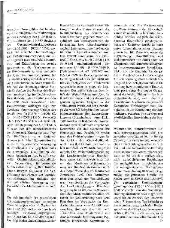 Vorschauseite 3: Qualitätssicherung kann für Erbringung und Abrechnung bestimmter ärztlicher Leistungen Qualifiaktion des Arztes verlangen