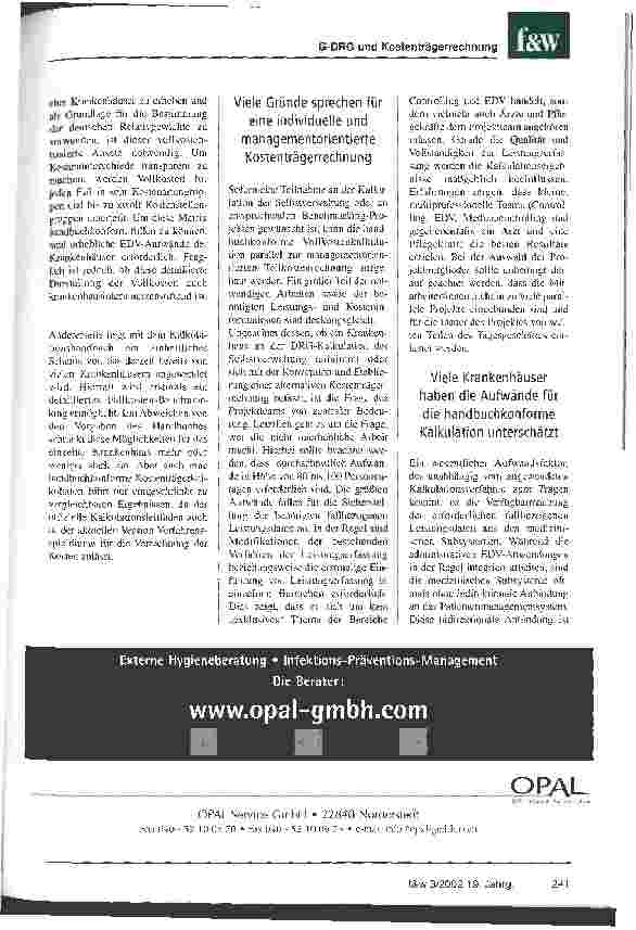 Vorschauseite 2: DRG-Kalkulation und Kostenträgerrechnung