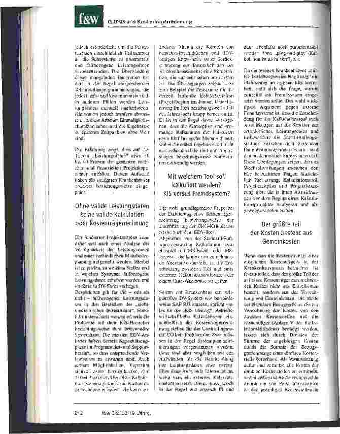 Vorschauseite 3: DRG-Kalkulation und Kostenträgerrechnung