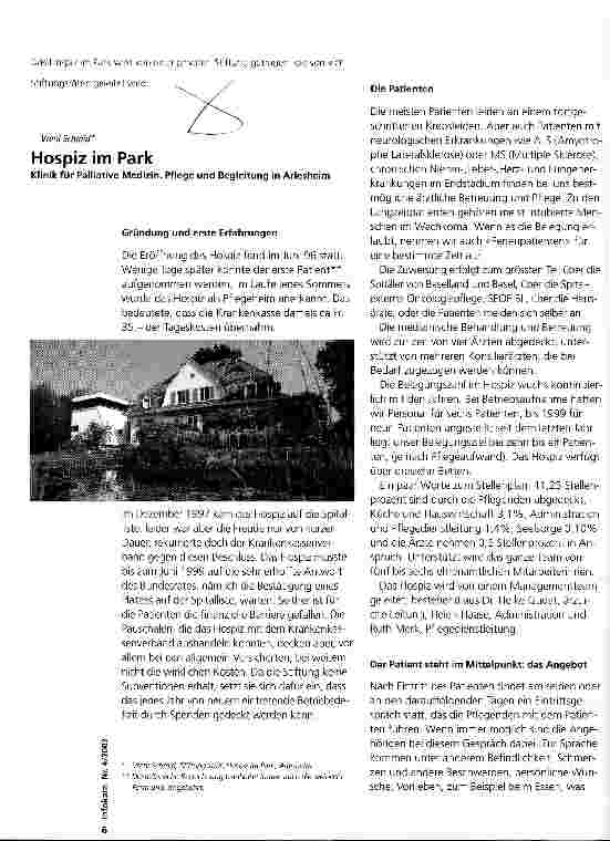 Vorschauseite 1: Hospiz im Park