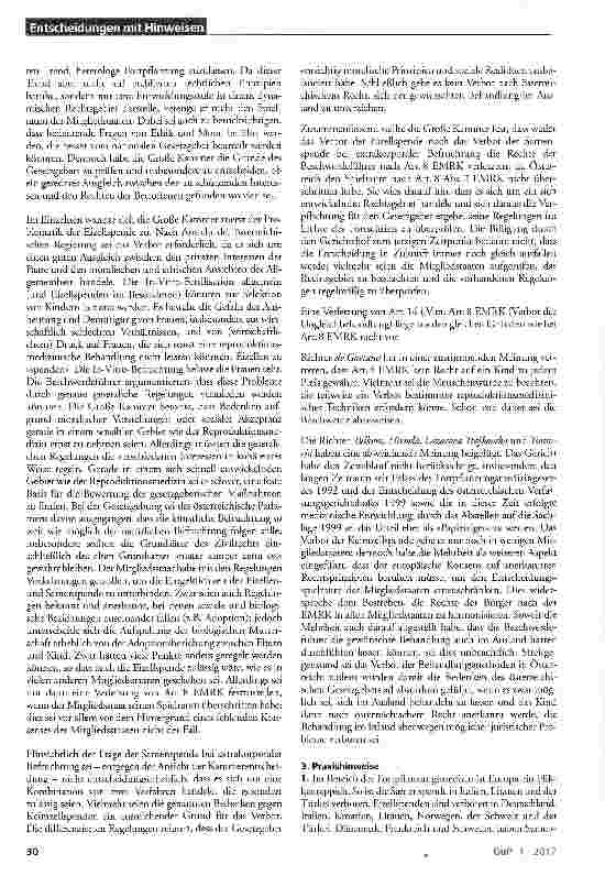 Vorschauseite 2: Verbot heterologer Verfahren in der Reproduktionsmedizin