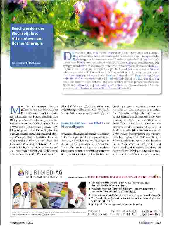 Vorschauseite 1: Beschwerden der Wechseljahre: Alternativen zur Hormontherapie