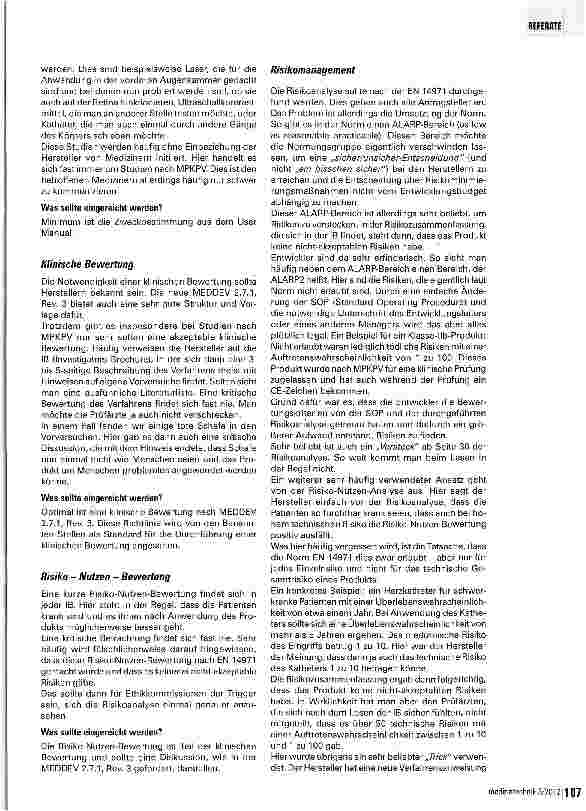 Vorschauseite 2: Erfahrungen mit Medizinprodukten aus der Ethikkommission