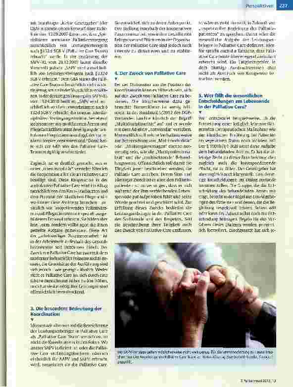 Vorschauseite 2: Anmerkungen zur Palliativversorgung in der Bundesrepublik Deutschland