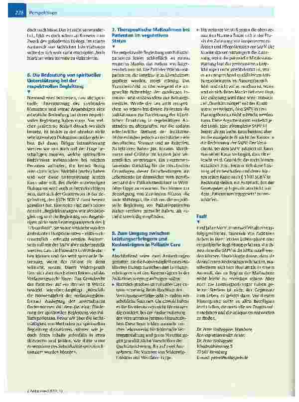 Vorschauseite 3: Anmerkungen zur Palliativversorgung in der Bundesrepublik Deutschland
