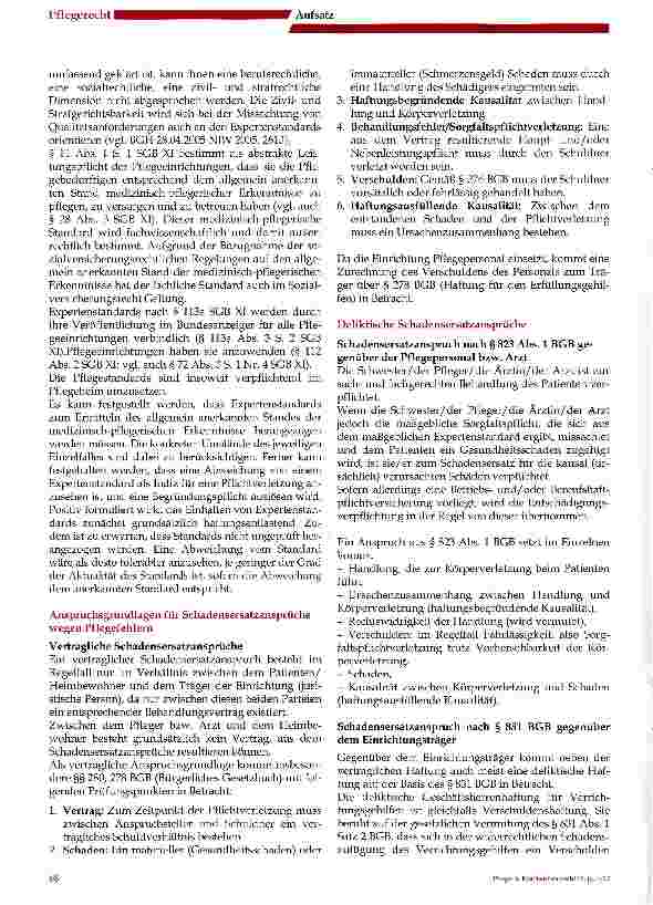 Vorschauseite 2: Zivilrechtliche Pflegehaftung (Teil 1)