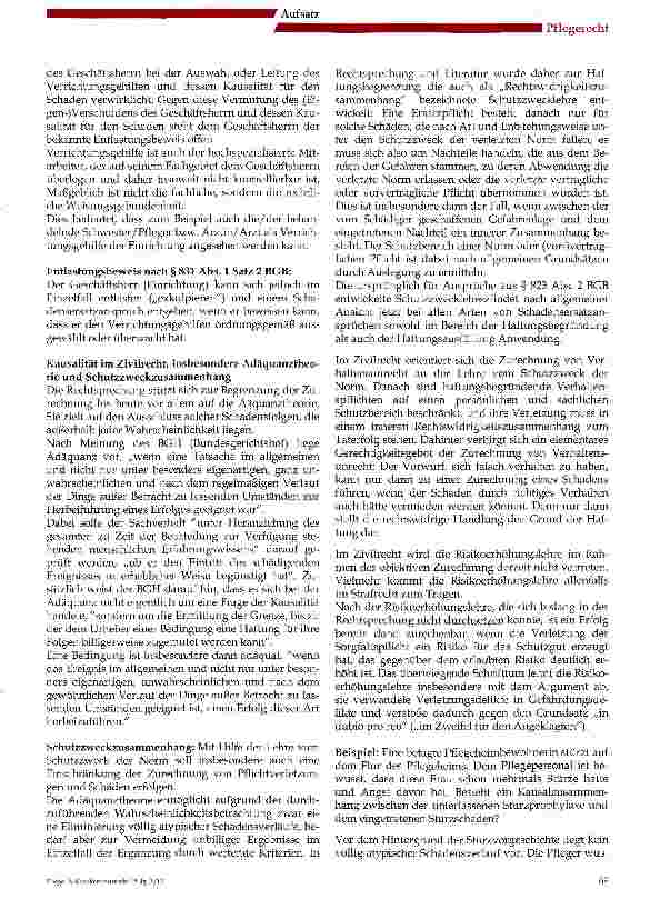 Vorschauseite 3: Zivilrechtliche Pflegehaftung (Teil 1)