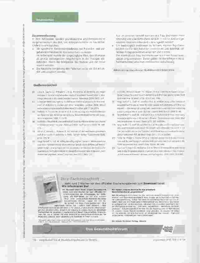 Vorschauseite 6: Häusliche Ergotherapie bei Demenz: Ergebnisse randomisierter Studien und ein Fallbeispiel aus dem WHEDA-Programm