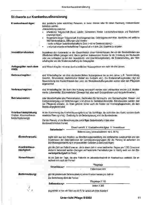 Vorschauseite 2: Grundstruktur der Krankenhausfinanzierung