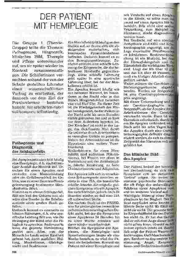 Vorschauseite 3: Das Bobath-Konzept - eine Projektarbeit in der Krankenpflegeschule -