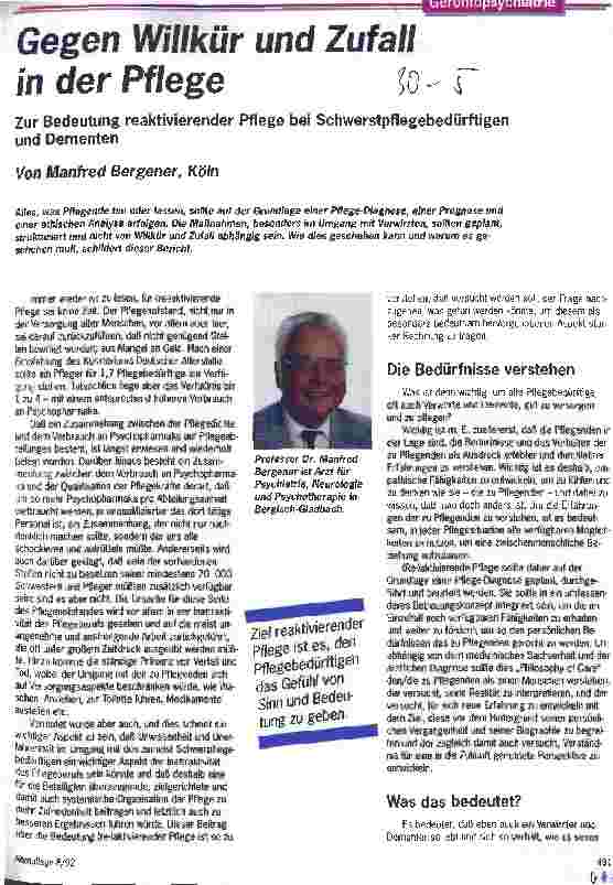 Vorschauseite 1: Gegen Willkür und Zufall in der Pflege