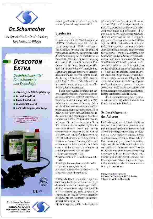 Vorschauseite 2: Letalität nosokomialer Infektionen