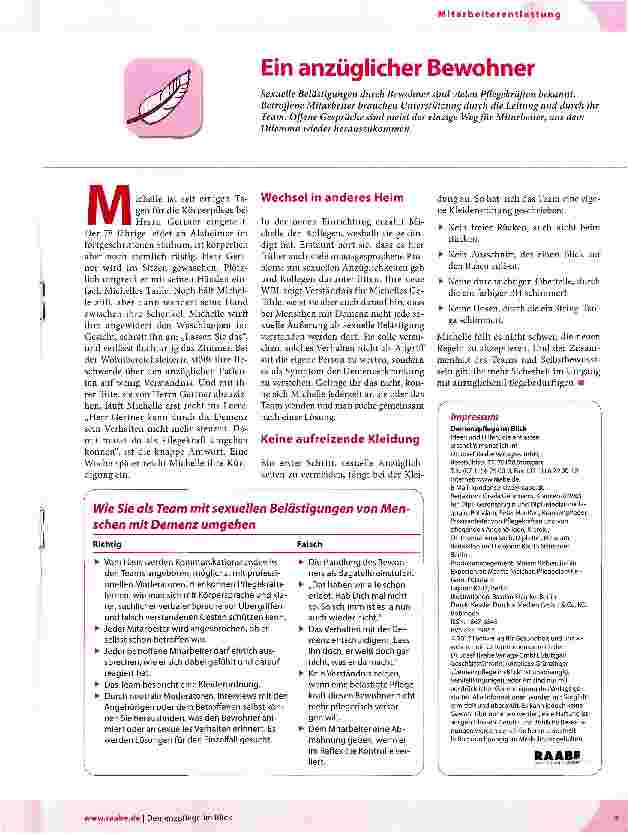 Vorschauseite 1: Ein anzüglicher Bewohner