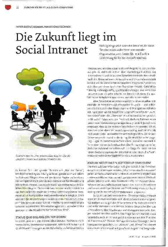 Vorschauseite 1: Die Zukunft liegt im Social Intranet