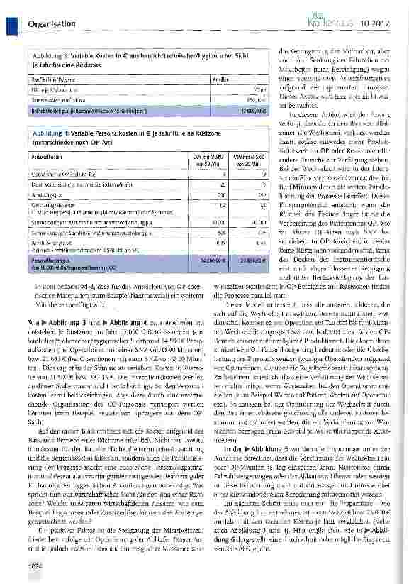 Vorschauseite 5: Wann kann eine Rüstzone im OP erfolgreich eingesetzt werden?