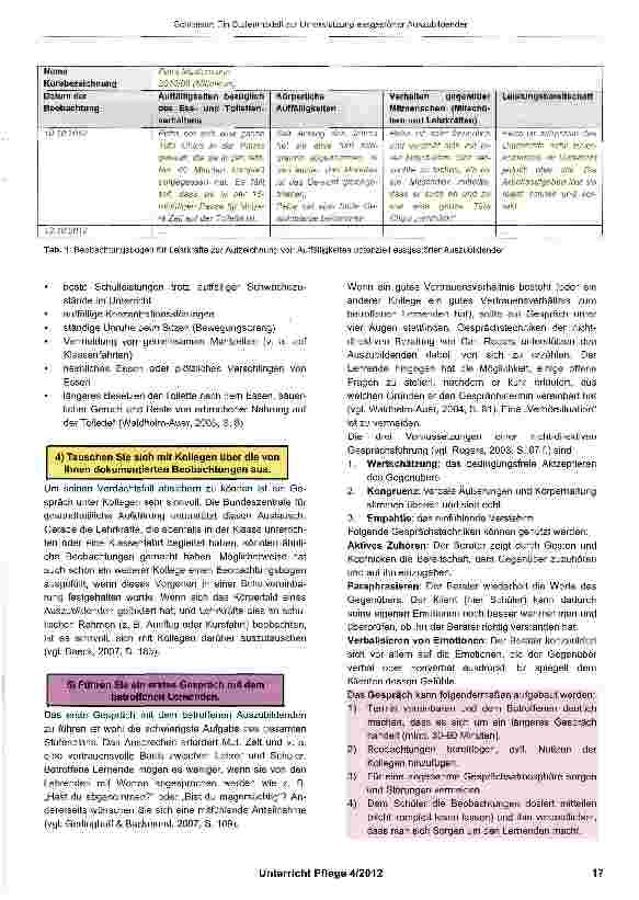 Vorschauseite 3: Ein Stufenmodell zur Unterstützung essgestörter Auszubildender