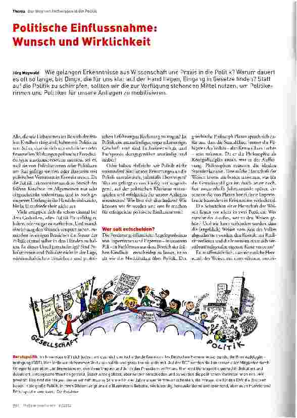 Vorschauseite 1: Politische Einflussnahme Wunsch und Wirklichkeit