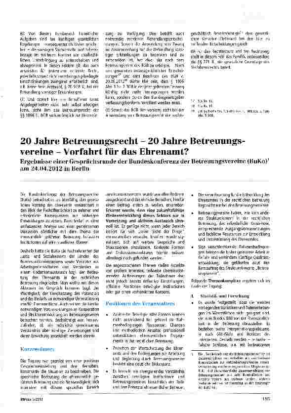 Vorschauseite 4: Einfluss und Funktion des Betreuungsrechts im Maßregelvollzug - Eine notwendige und differenzierende Betrachtung (Teil 2)