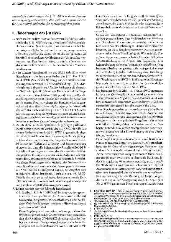 Vorschauseite 2: Änderungen des Heilmittelwerbegesetzes durch die 16. AMG-Novelle