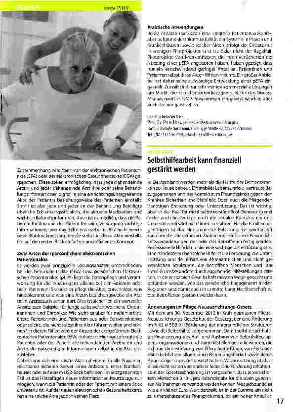 Vorschauseite 2: Digitale Patientenauskunft -Elektronische Patientenakte