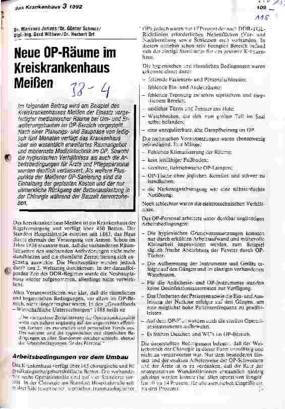 Vorschauseite 1: Neue OP-Räume im Kreiskrankenhaus Meißen