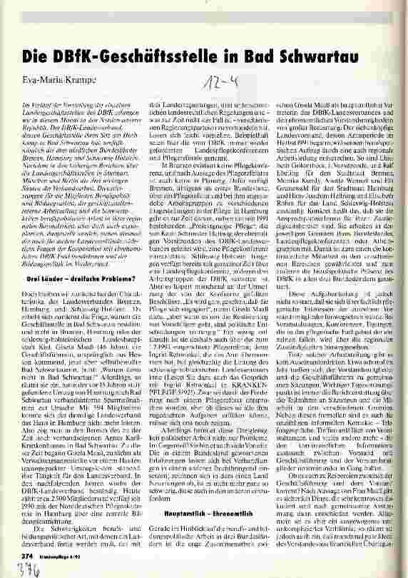Vorschauseite 1: Die DBfK-Geschäftsstelle in Bad Schwartau