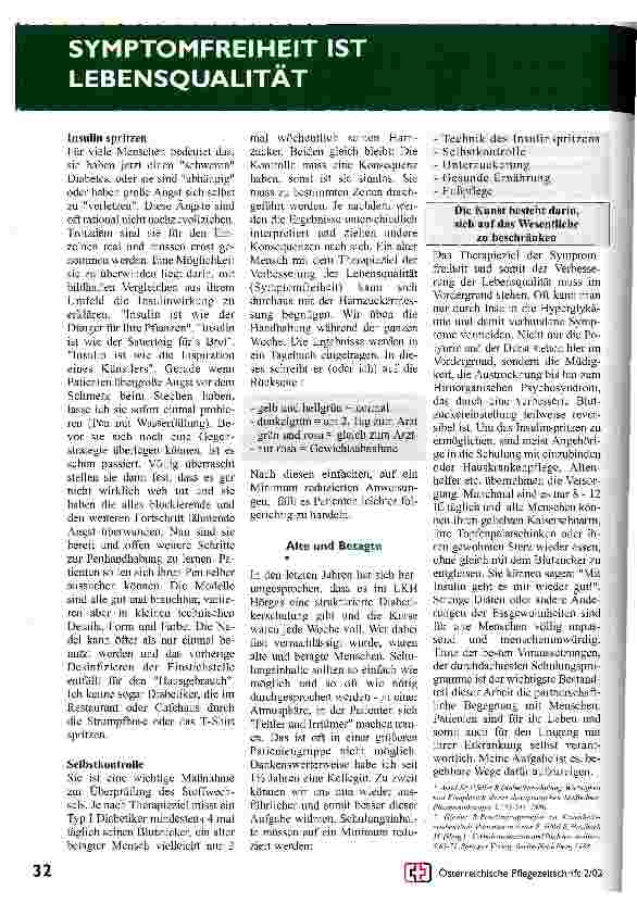 Vorschauseite 5: Diabetikerschulung an der Abteilung für Innere Medizin