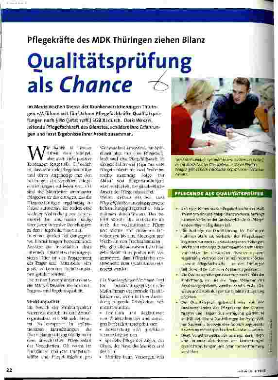 Vorschauseite 1: Qualitätsprüfung als Chance