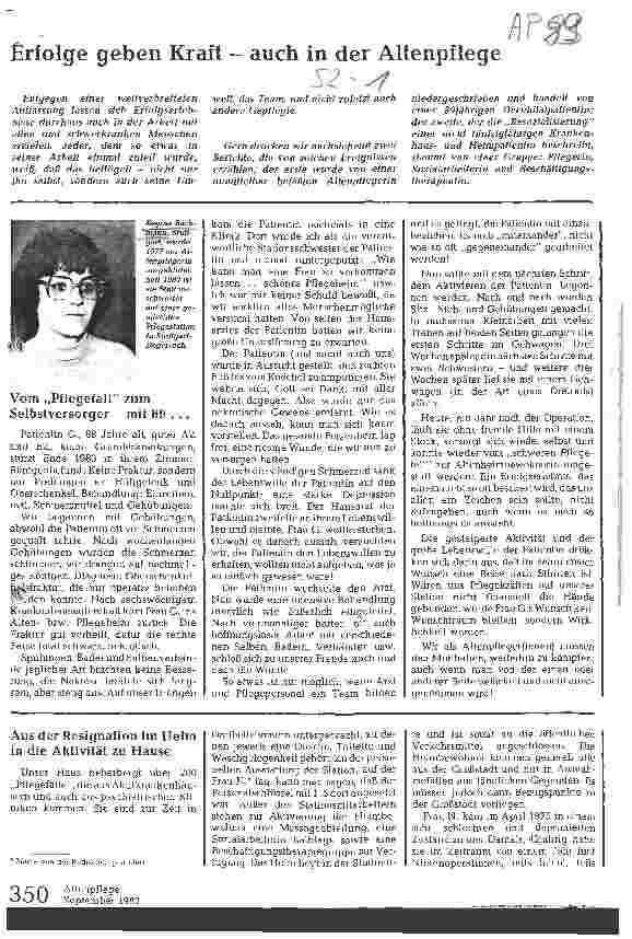 Vorschauseite 1: Erfolge geben Kraft - auch in der Altenpflege