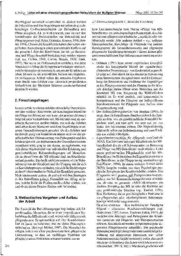 Vorschauseite 2: Leben mit einer chronisch progredienten Verlaufsform der Multiplen Sklerose - ein Balanceakt