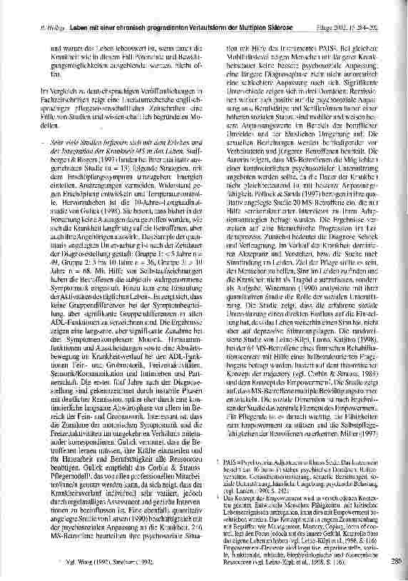 Vorschauseite 3: Leben mit einer chronisch progredienten Verlaufsform der Multiplen Sklerose - ein Balanceakt