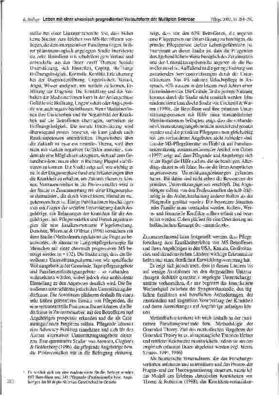 Vorschauseite 4: Leben mit einer chronisch progredienten Verlaufsform der Multiplen Sklerose - ein Balanceakt