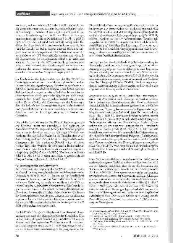 Vorschauseite 4: Zum Bedeutungsverlust der Abgrenzung von Dauer und Einmaligkeit bei Bedarfen in der Grundsicherung für Arbeitsuchende