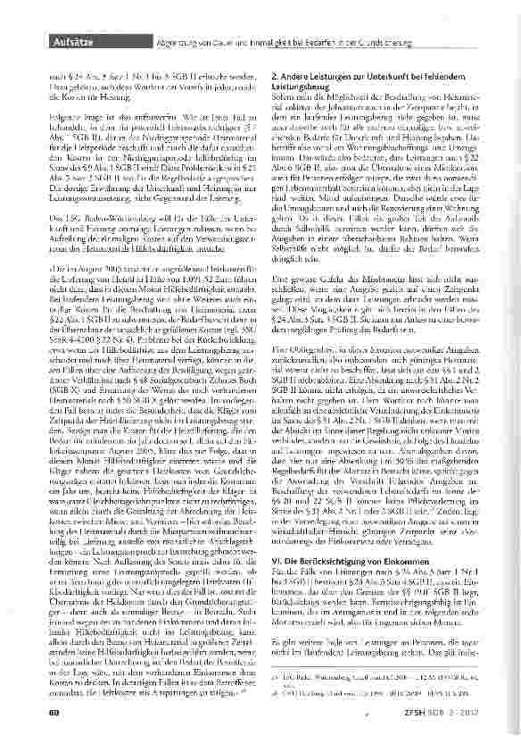 Vorschauseite 6: Zum Bedeutungsverlust der Abgrenzung von Dauer und Einmaligkeit bei Bedarfen in der Grundsicherung für Arbeitsuchende
