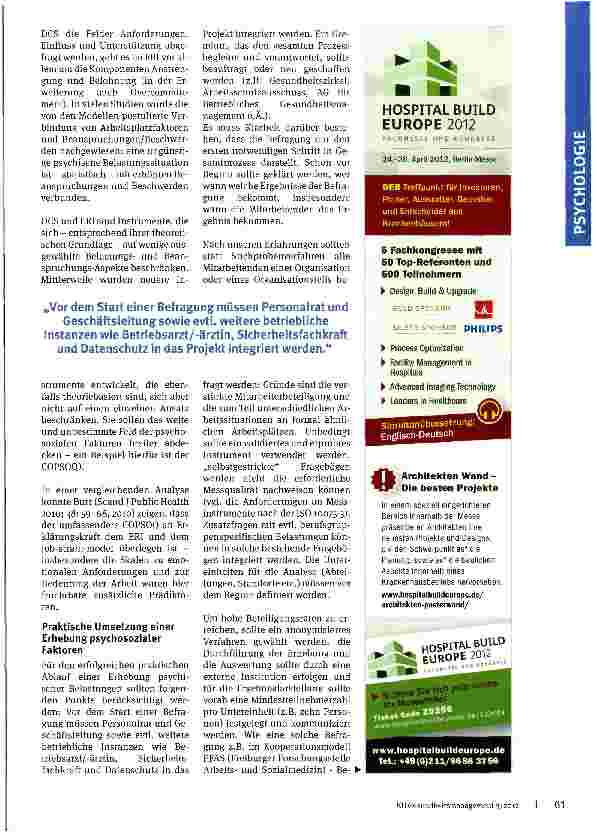 Vorschauseite 3: Copenhagen Psychosocial Questionnaire COPSOQ