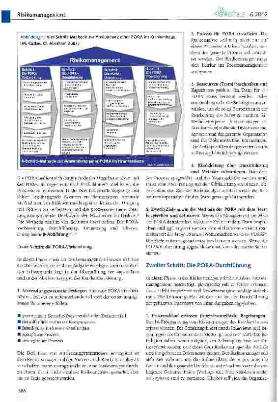 Vorschauseite 2: Prozessorientierte Risikoanalyse (PORA)