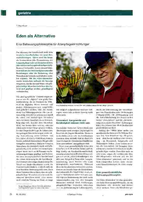Vorschauseite 1: Eden als Alternative