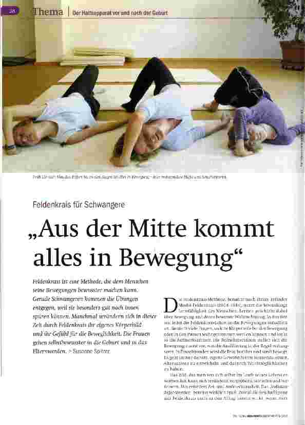Vorschauseite 1: Feldenkrais für Schwangere,Aus der Mitte kommt alles in Bewegung