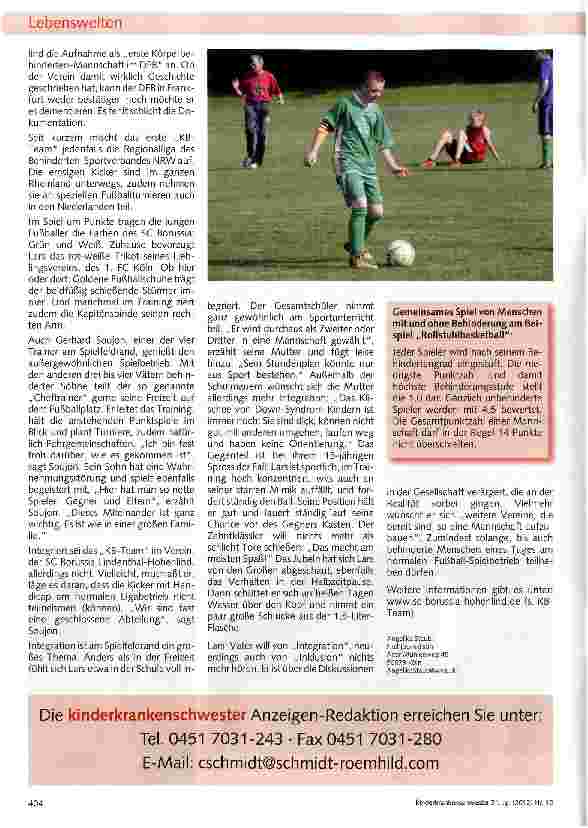 Vorschauseite 2: Fußball trotz Handicap